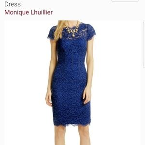 MONIQUE LHUILLIER BLUE PARTY DRESS